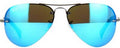 Ray-Ban 3449 004/55 Silver Aviator Blue Mirror Sunglasses 59mm