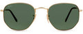 Ray-Ban 3548-N 001 Hexagonal Metal Sunglasses 54mm