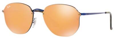 Ray-Ban 3579-N Blue Metal Mirrored Sunglasses 58mm