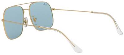 Ray-Ban 3595 9013/80 Gold Metal Blue Lens Sunglasses 59mm