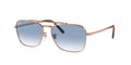 Ray-Ban 0RB3636 92023F55 Men's Blue Lens Metal Sunglasses 55mm