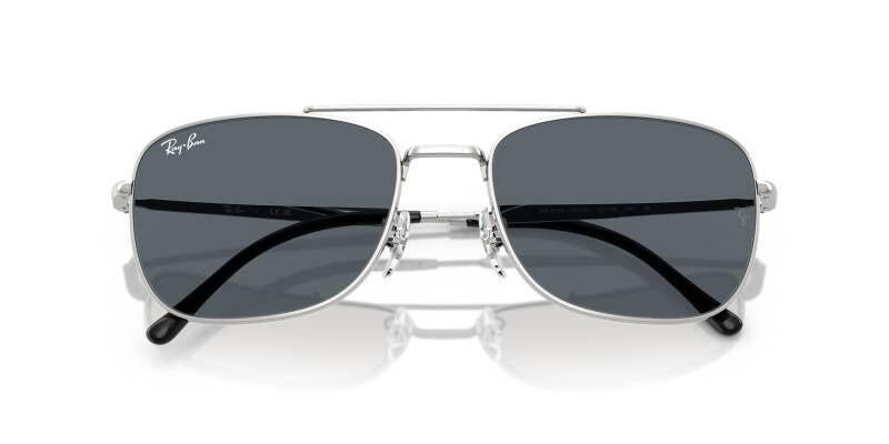 Ray-Ban 0RB3755 003/R559 Men's Metal Sunglasses Blue Lens 59mm