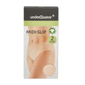 BCB Essentials Women's Midi Slip Panties 2-Pack Beige L