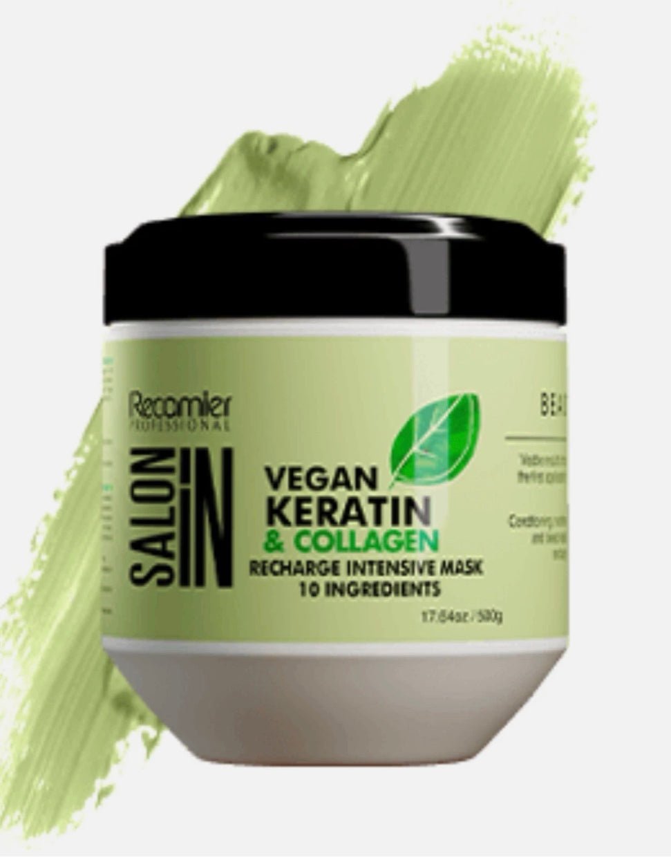 Recamier Professional Salon In Vegan Keratin & Collagen Hair Recharge Intensive Mask, 17.6 oz