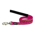 Reddingo Pink with Lime Stars Dog Leash Medium 20mm x 1.2m