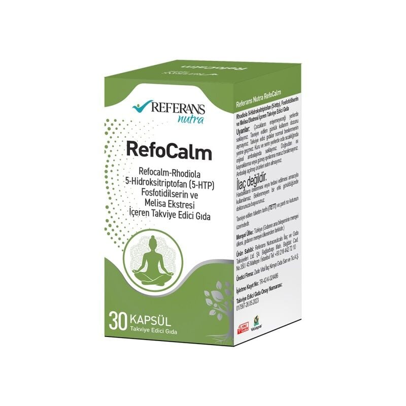 Referans Nutra Refocalm Relaxation Support Supplement 30 Capsules