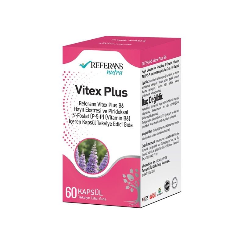Referans Nutra Vitex Plus B6 Herbal Support 60 Capsules