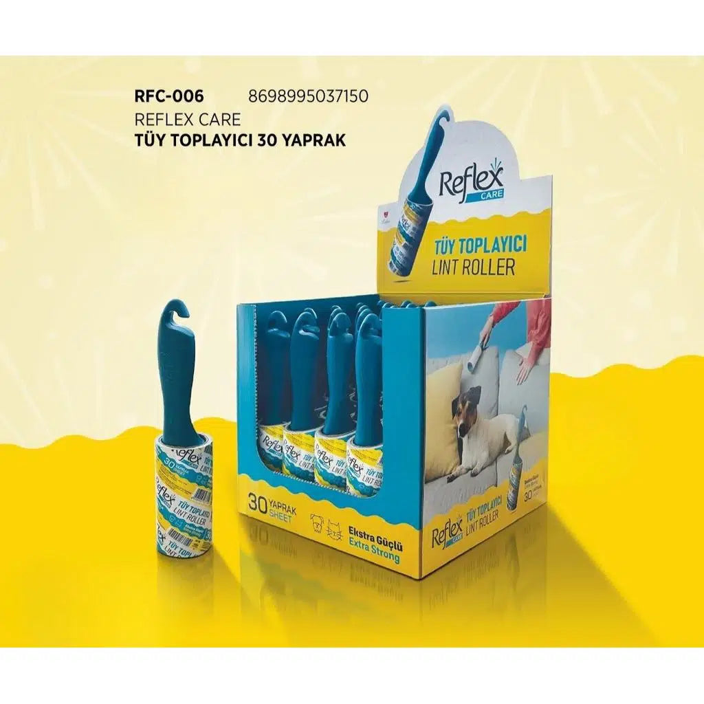 Reflex Care Adhesive Lint Roller for Pet Hair 30 Sheets
