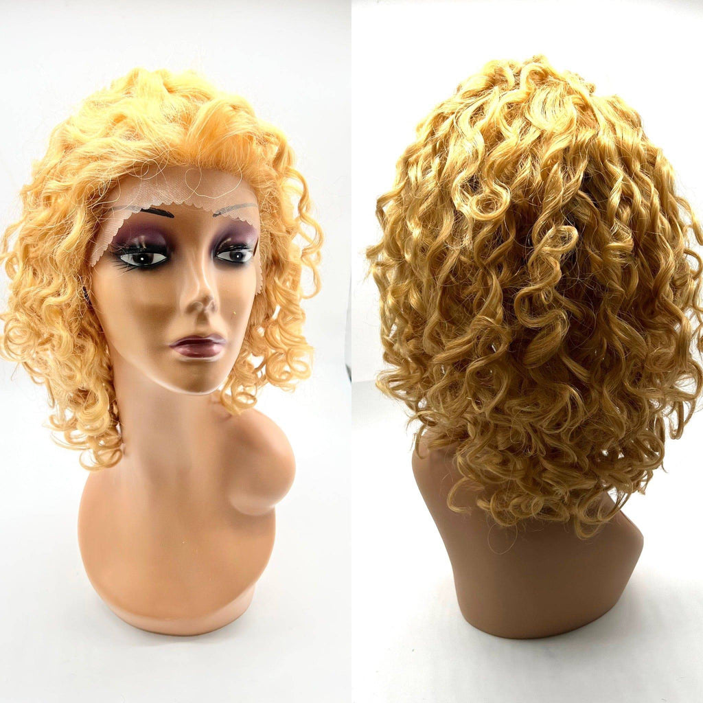 VIP Extensions Remy Human Hair Lace Front Wig 500 Curly 15"