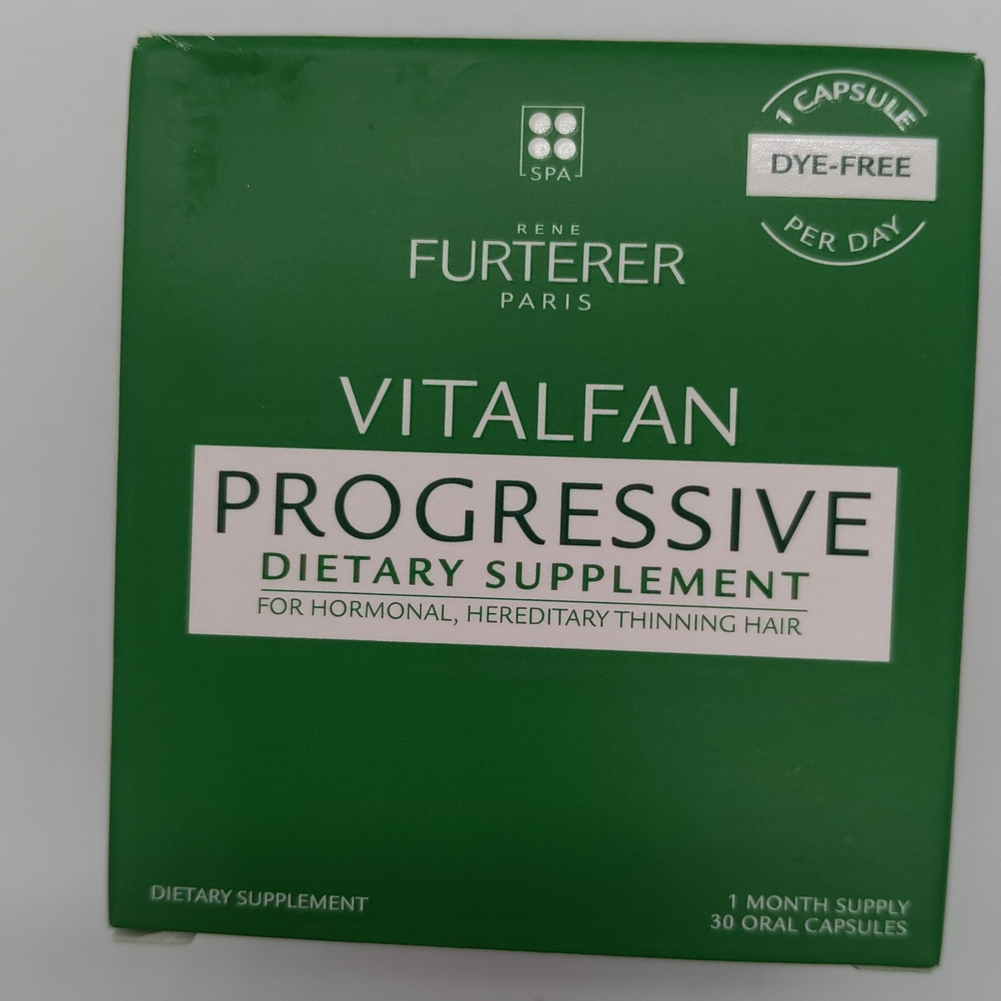 Rene Furterer Vitalfan Progressive Dietary Supplement For Hormonal Hereditary Thinning Hair 30 Oral Capsules