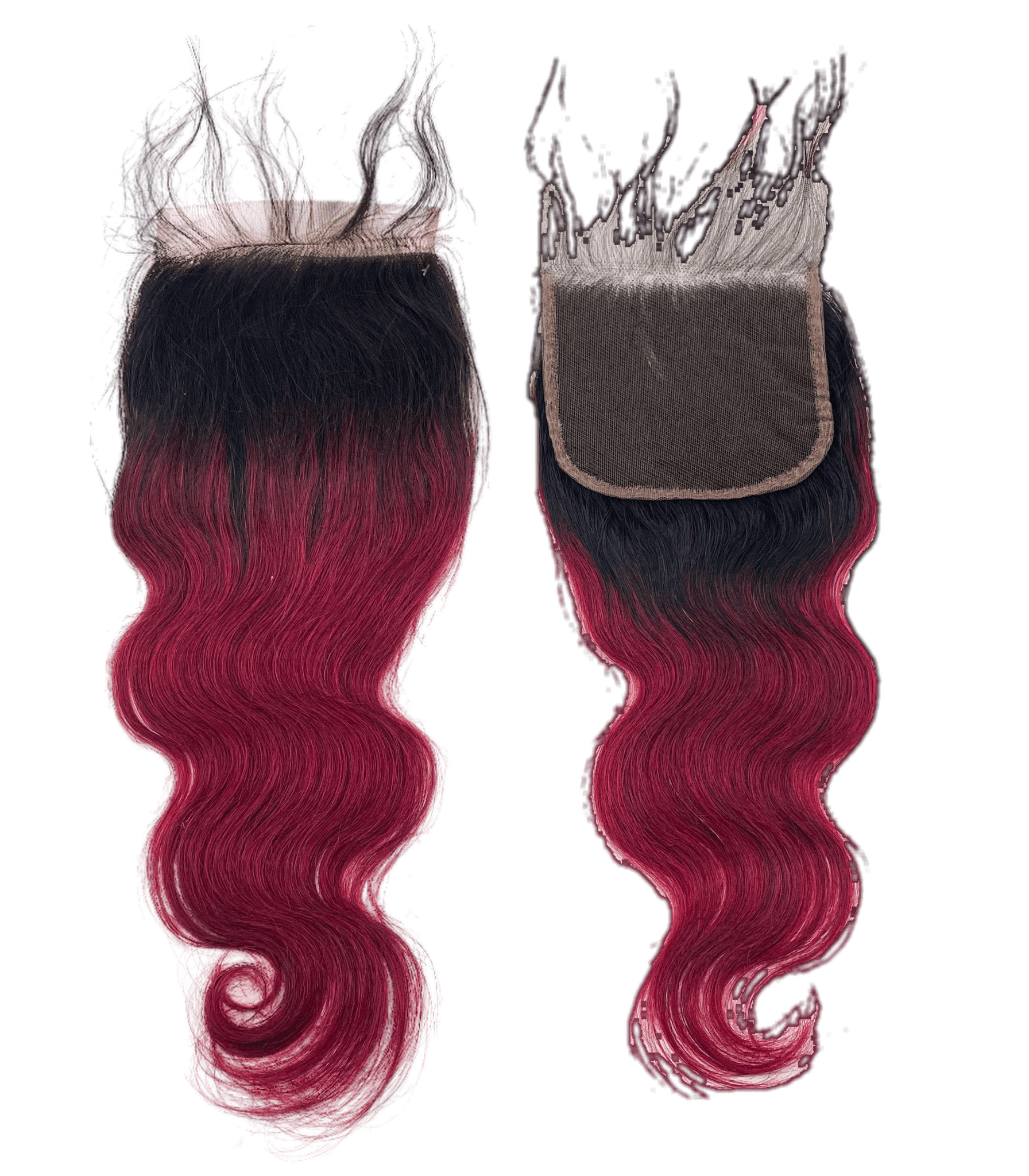Rio Body Wave 5x5 Closure Hairpiece, Wine - Choose Size