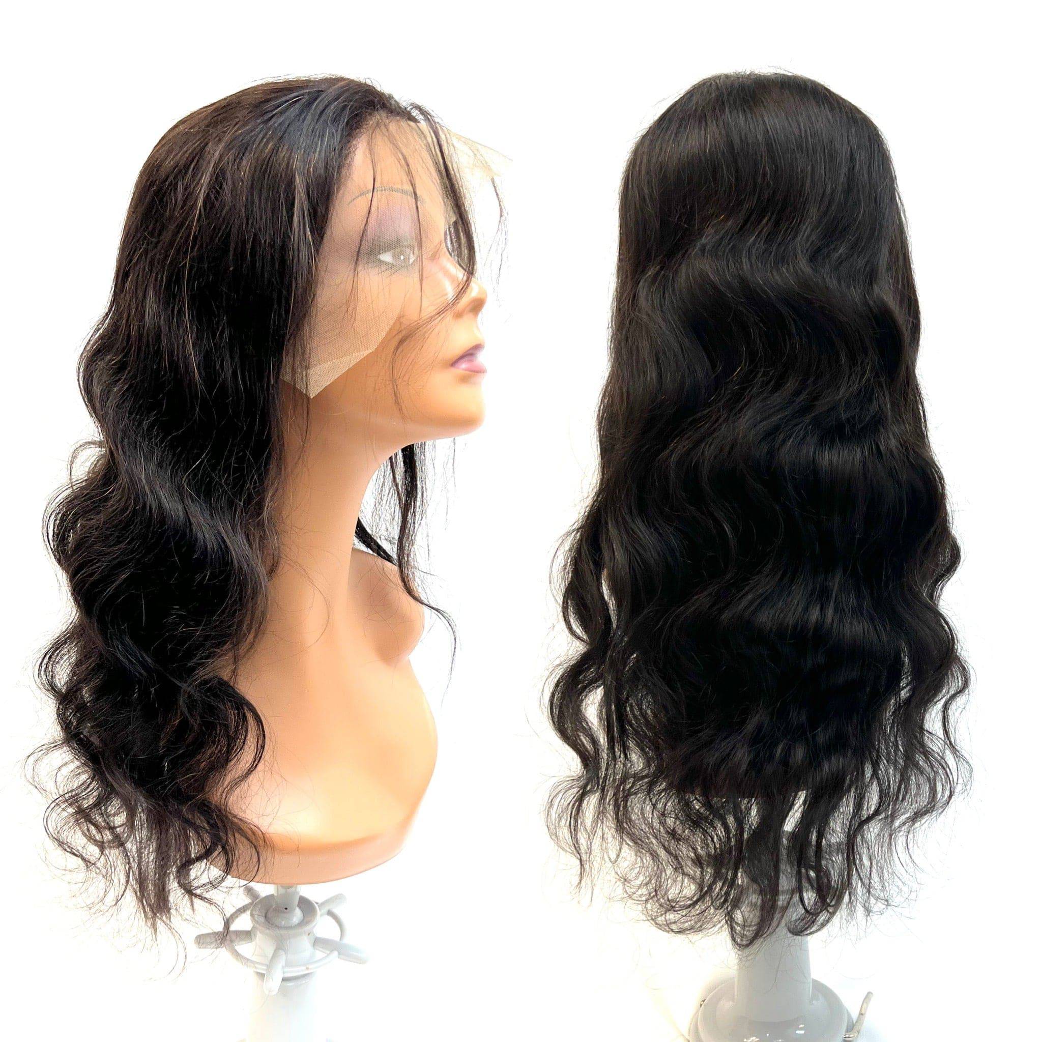 Rio Body Wave Human Hair Lace Front Wig Natural Black - Choose Size