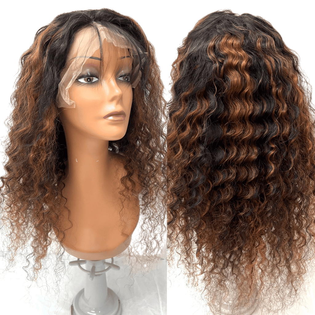 Rio Pineapple Human Hair Lace Front Wig Color CHSNUT 26 Inch
