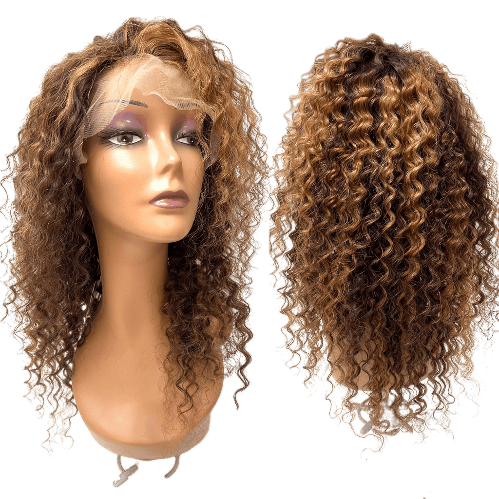 Rio Pineapple Human Hair Lace Front Wig Color CHSNUT 26 Inch