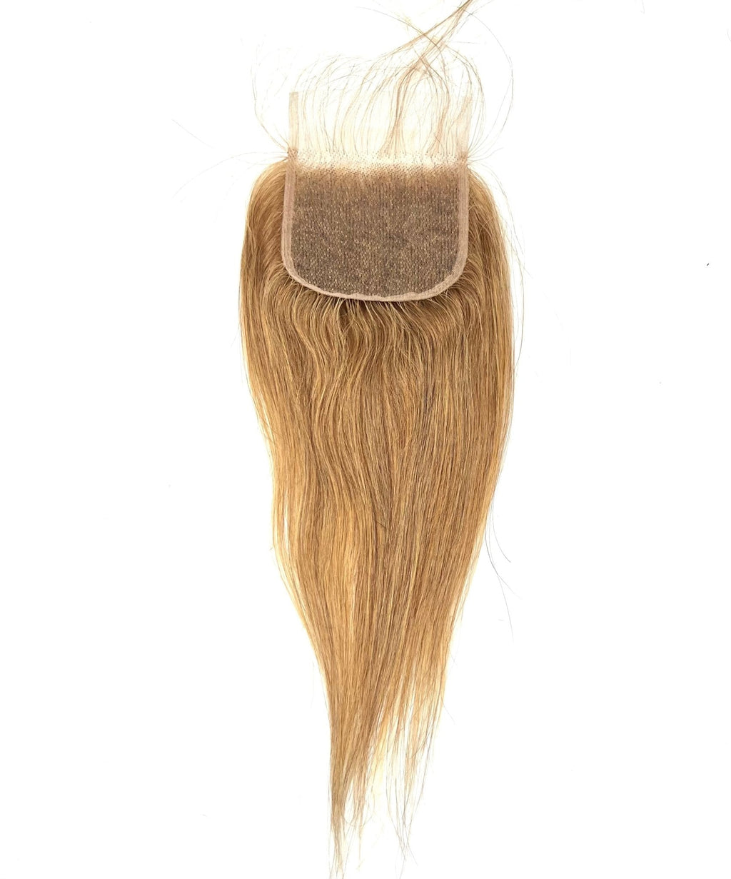 Rio Straight 4x4 Closure Hairpiece Color 27 - Choose Size