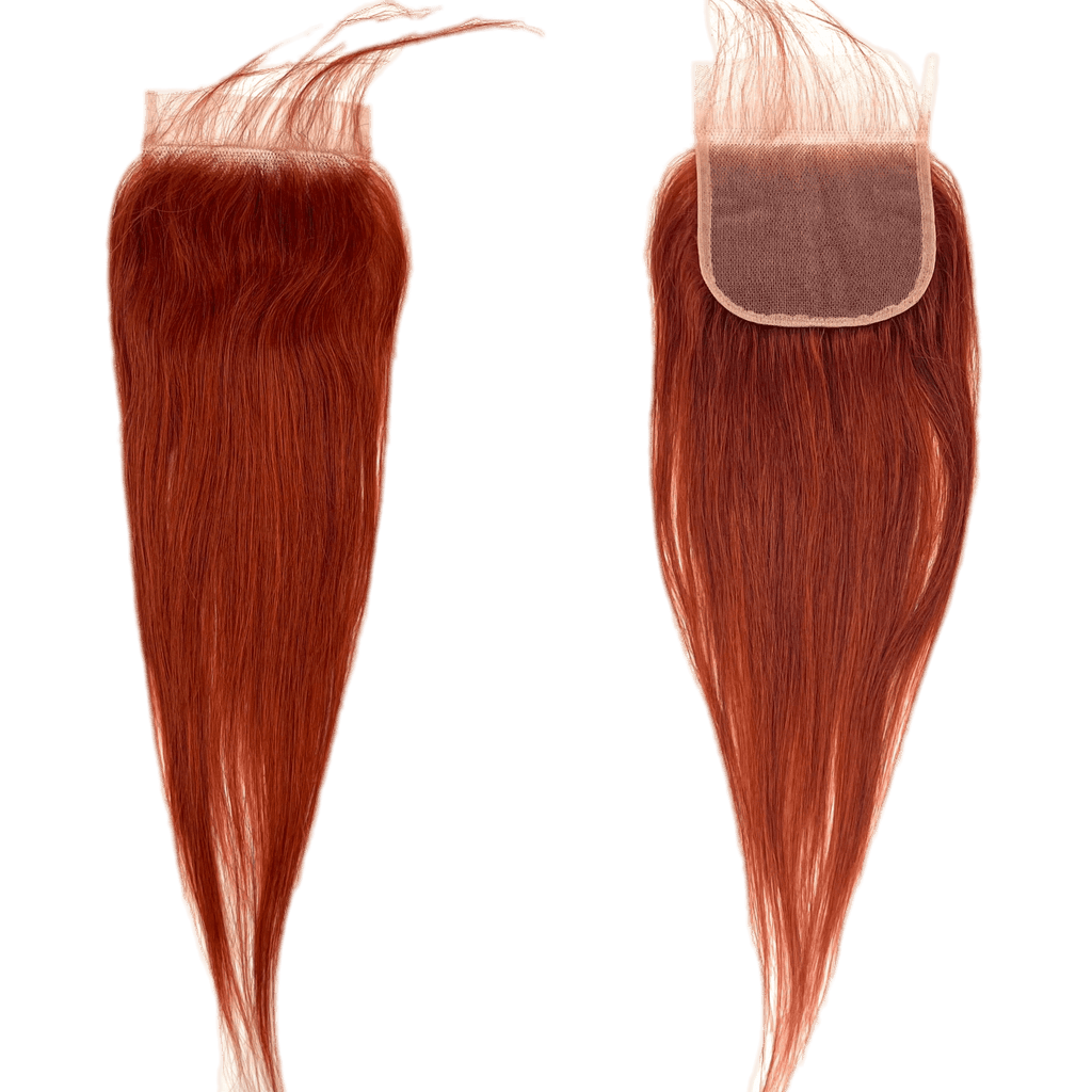 Rio Straight 4x4 Closure Hairpiece Ginger - Choose Size