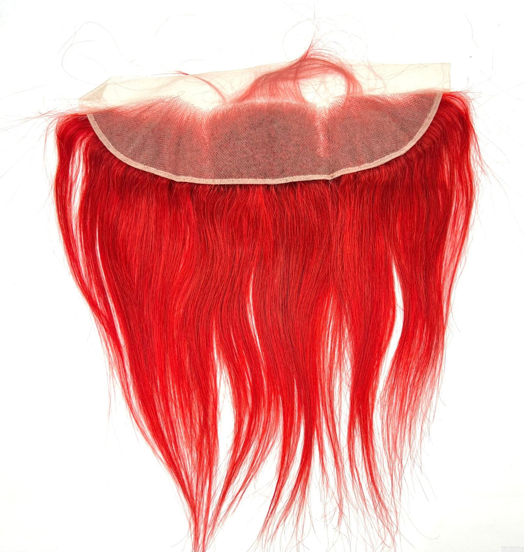 Rio Straight 13x4 Frontal Ear to Ear Hairpiece Red
