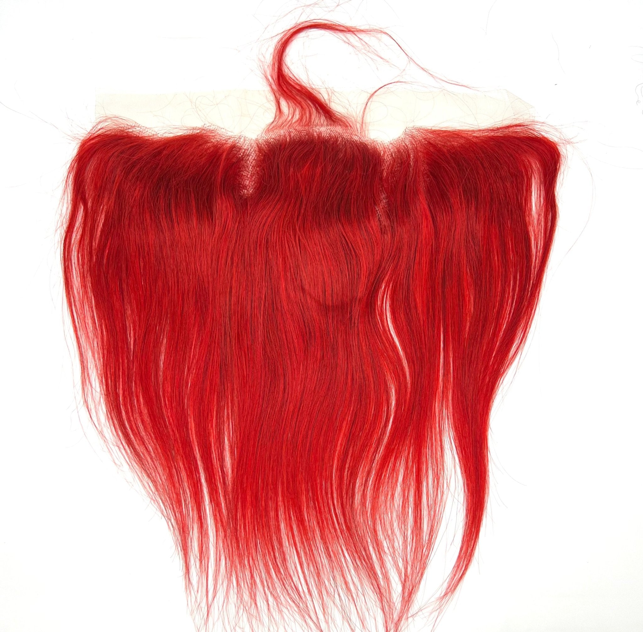 Rio Straight 13x4 Frontal Ear to Ear Hairpiece Red