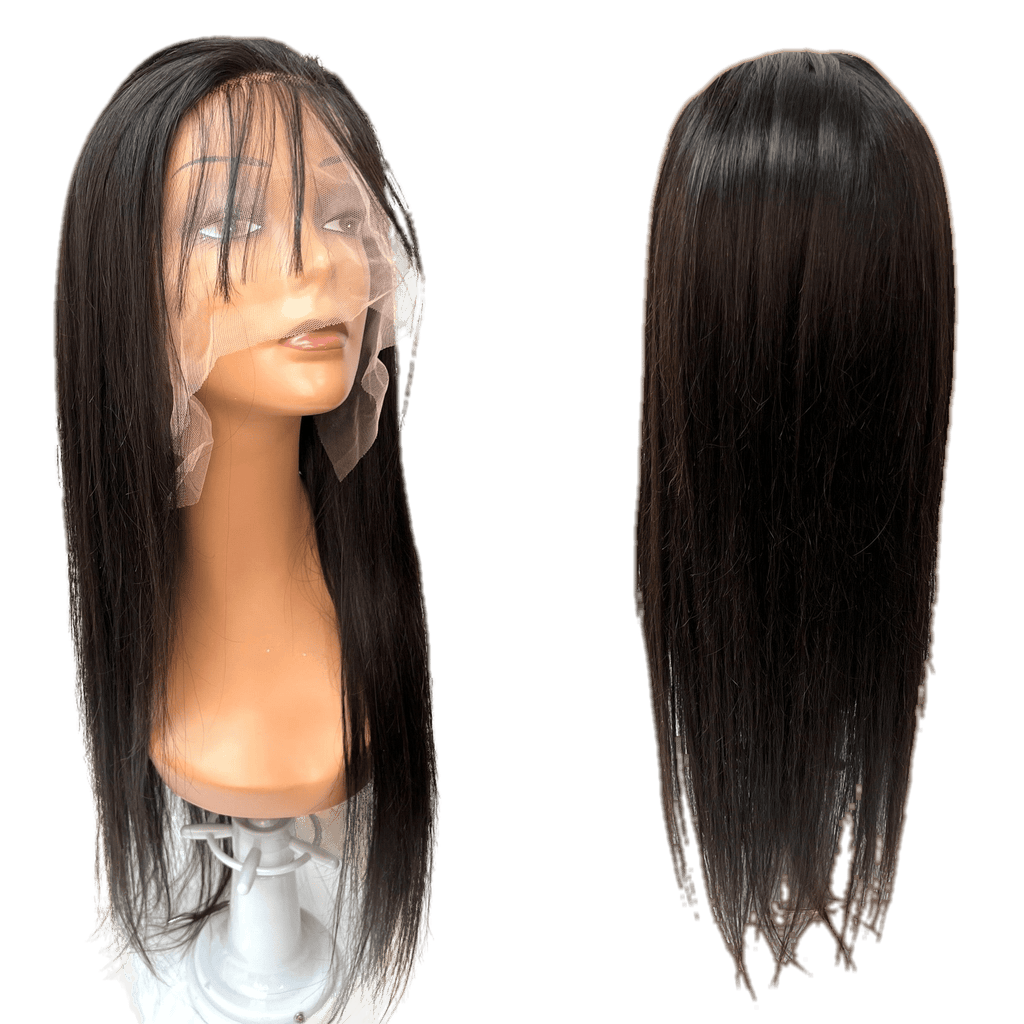 Rio Straight Frontal Wig Human Hair Natural Black