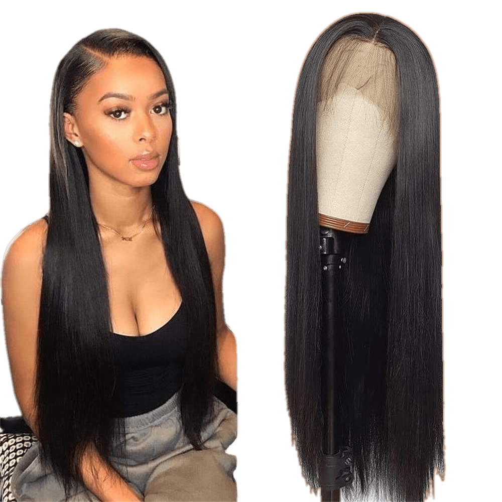 Rio Straight Frontal Wig Human Hair Natural Black