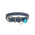 Cattie Reflective Leather Cat Collar for Night Visibility 28cm