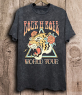 Rock & Roll Tiger Graphic Top - Vintage Black