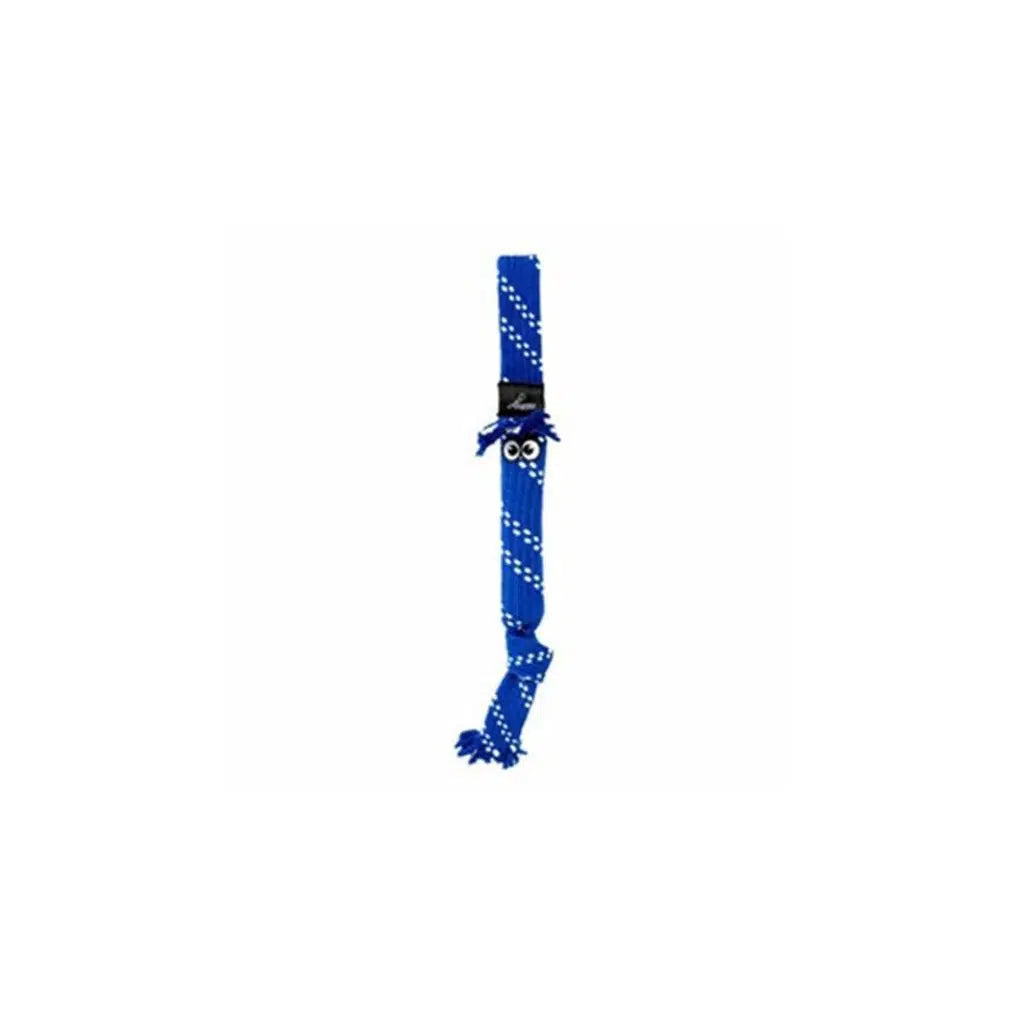 Rogz Scrubz Small Squeaky Dog Toy for Dental Health Blue 31.5 cm