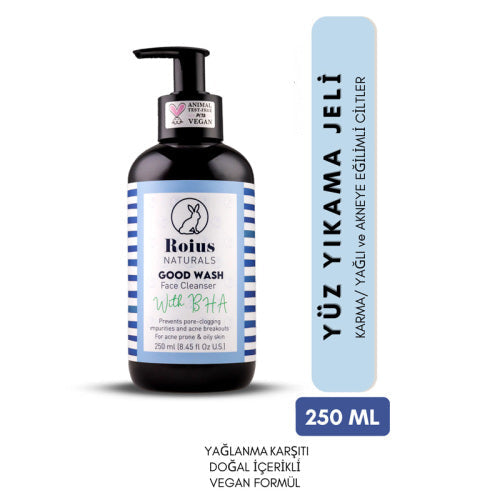 Roius Naturals Good Wash BHA Face Cleansing Gel 250 ml