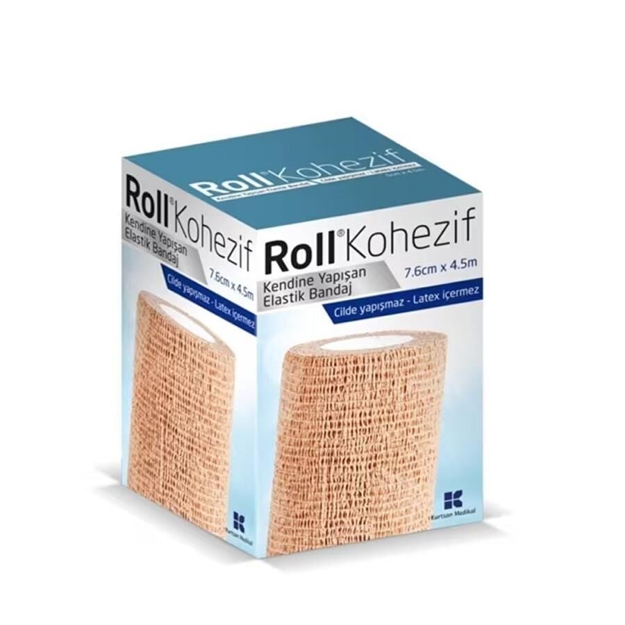 Roll Saglik Cohesive Self-Adherent Elastic Bandage 7.6cm x 4.5m