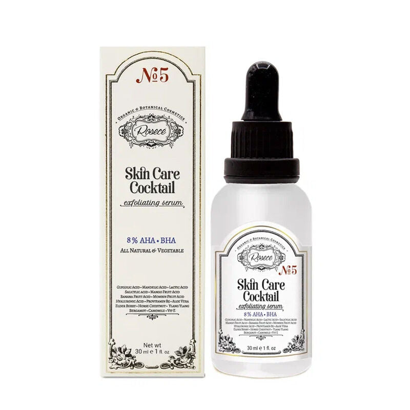 Rosece Skin Care Cocktail Natural AHA & BHA Exfoliating Serum 30 ml