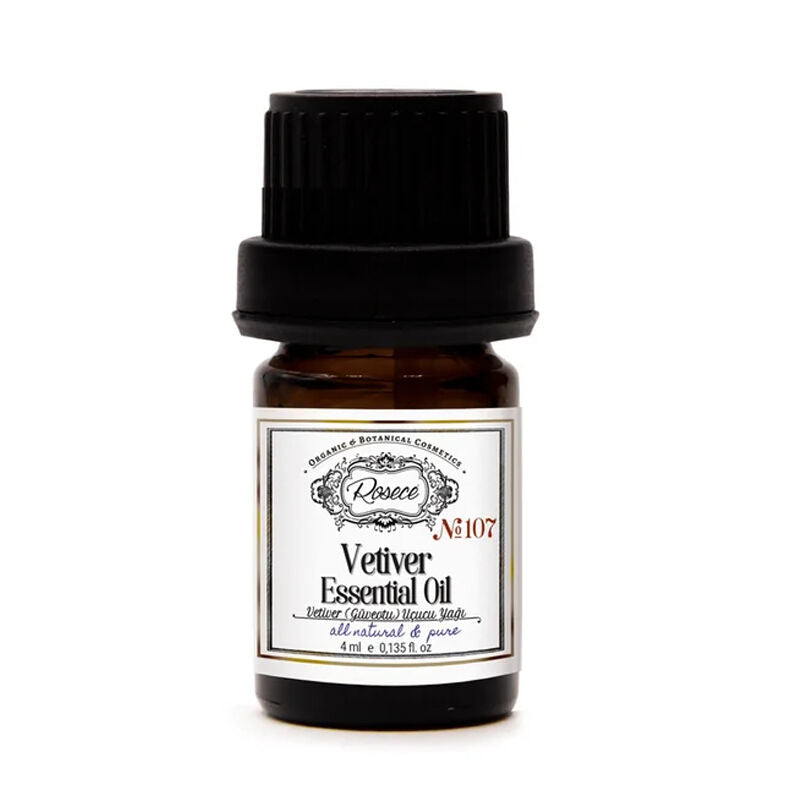 Rosece Vetiver Essential Oil Pure Natural Extract 4 ml