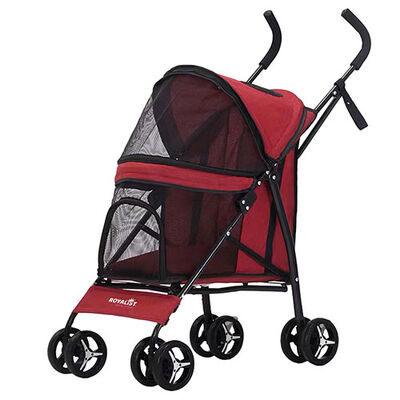 Royalist DTC-801 Foldable Pet Stroller for Cats and Dogs Red 65x40x94cm