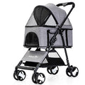 Royalist DTC-802 Foldable Pet Stroller for Cats and Dogs Grey 65x42x94cm