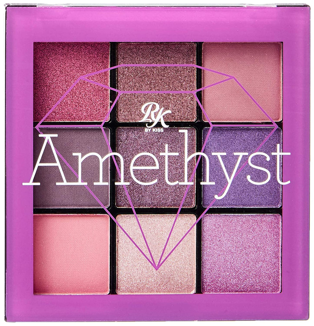 Ruby Kisses Eye Shadow Palette 9 Shadows Eye Makeup for Spring (1 PACK, Amethyst)