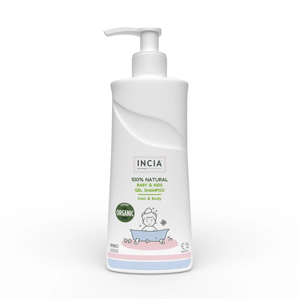 Incia 100% Natural Kids Gel Shampoo for Gentle Cleansing 350 ml