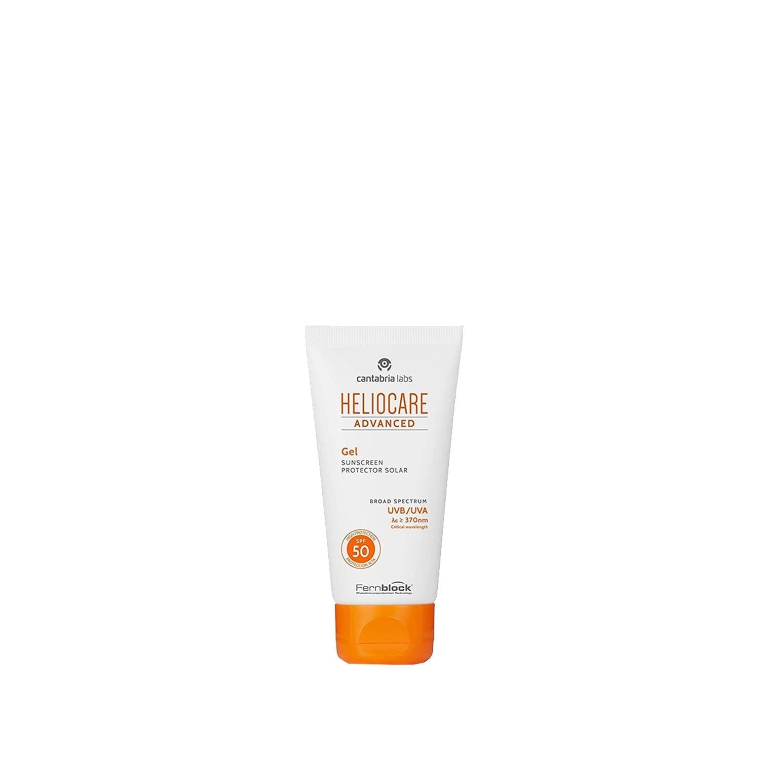 Heliocare Advanced Gel Spf 50 Sunscreen Gel - SPF 50 Protection for Sensitive Skin - 1.69 fl oz