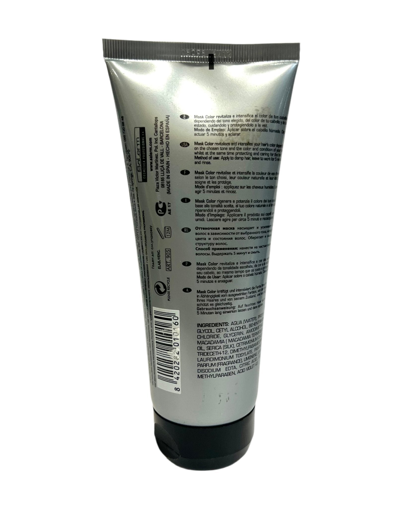 Salerm Mask Color Platinum Hair Color Mask 6.9 oz
