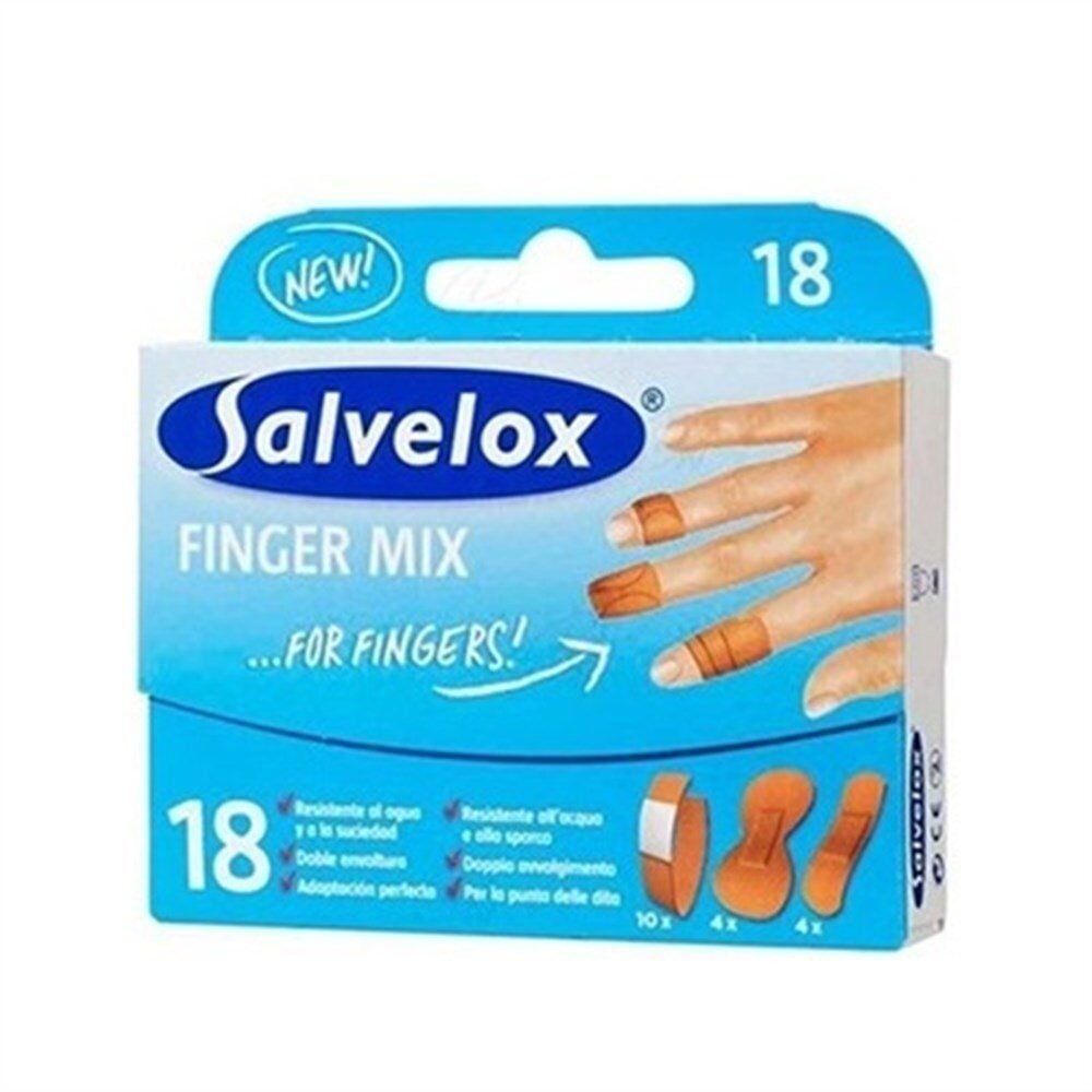 Salvelox Finger Mix Adhesive Bandages for Fingers 18 Count