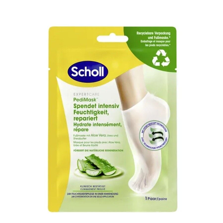 Scholl ExpertCare Aloe Vera Foot Mask for Deep Hydration 1 Pair
