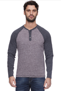 Rollins LS Snow SLub Raglan Henley - Grey/Onyx