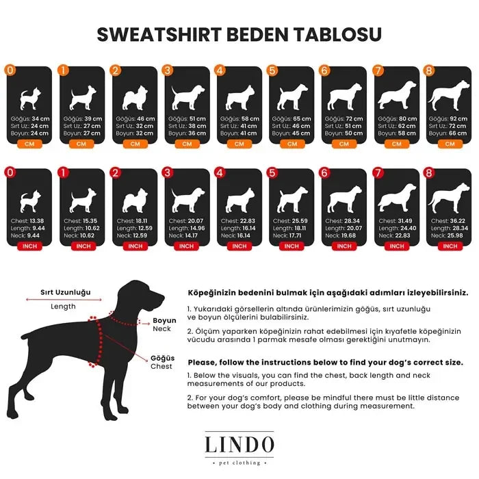 Lindo Sydney Dog Sweatshirt Warm Protective Pet Apparel