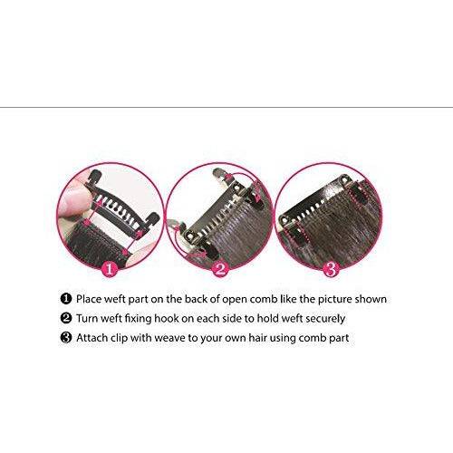 VIP Extensions Selfit Wig Hair Extension Clips 12 Piece Per Pack - Pick Size