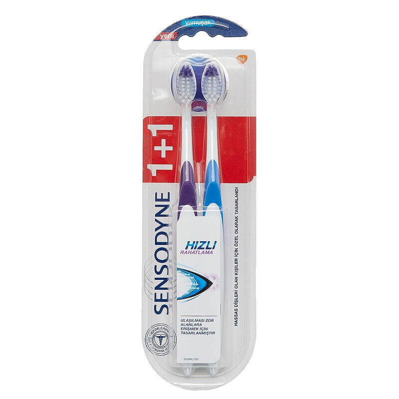 Sensodyne Rapid Relief Soft Toothbrush for Sensitive Teeth 2-Pack