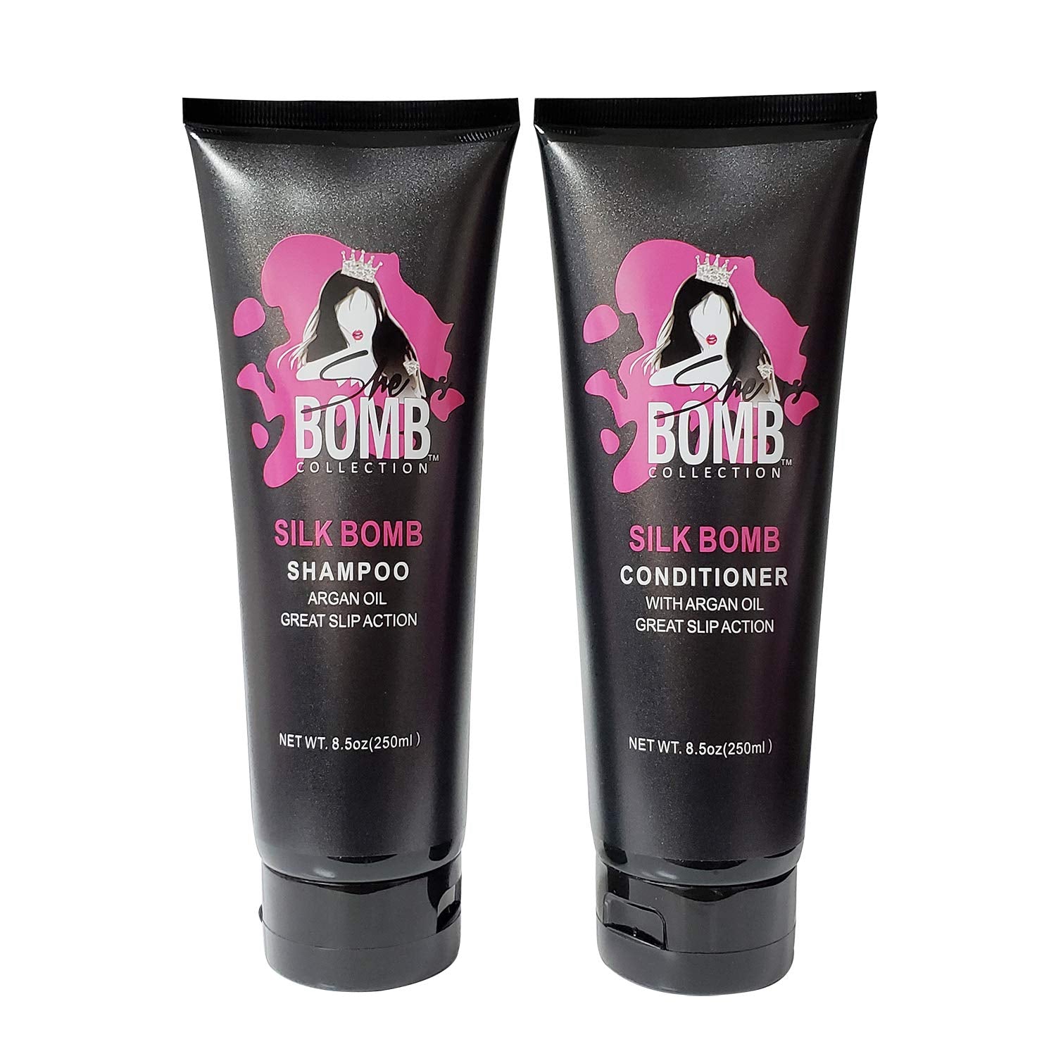 She Is Bomb Silk Bomb Shampoo and Conditioner 8.5 oz