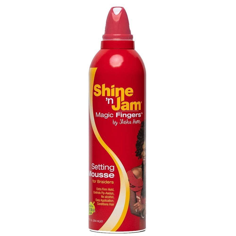 Ampro Shine 'n Jam Magic Fingers Setting Mousse Hair Styling Foam 12 oz