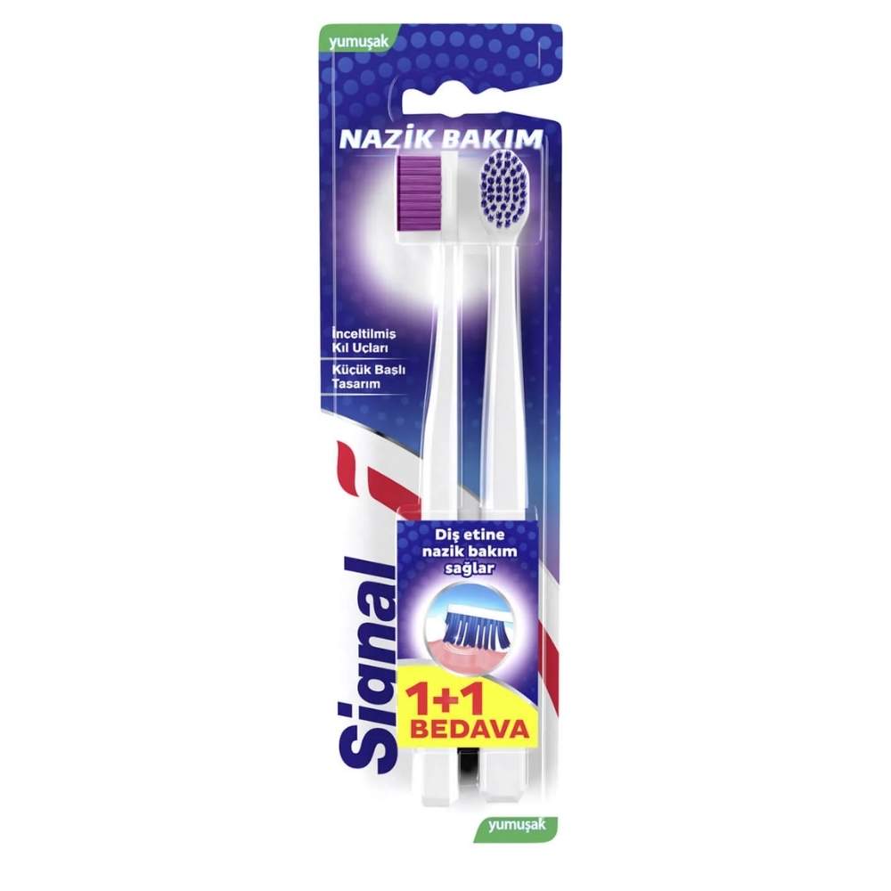 Signal Gentle Gums Soft Toothbrush for Sensitive Care 2 Count