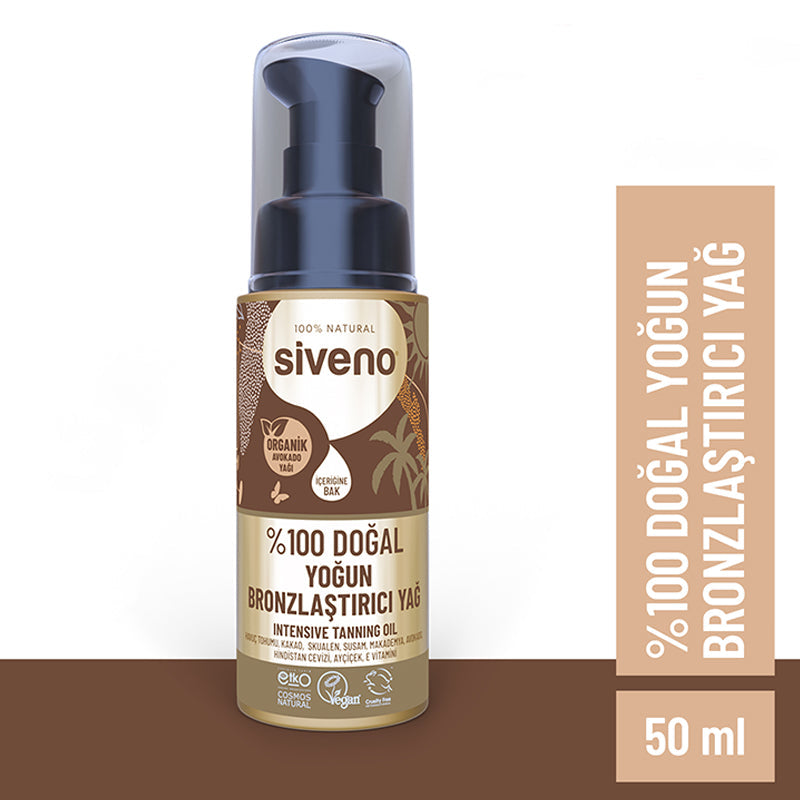 Siveno 100% Natural Intensive Tanning Oil for Deep Glow 50 ml