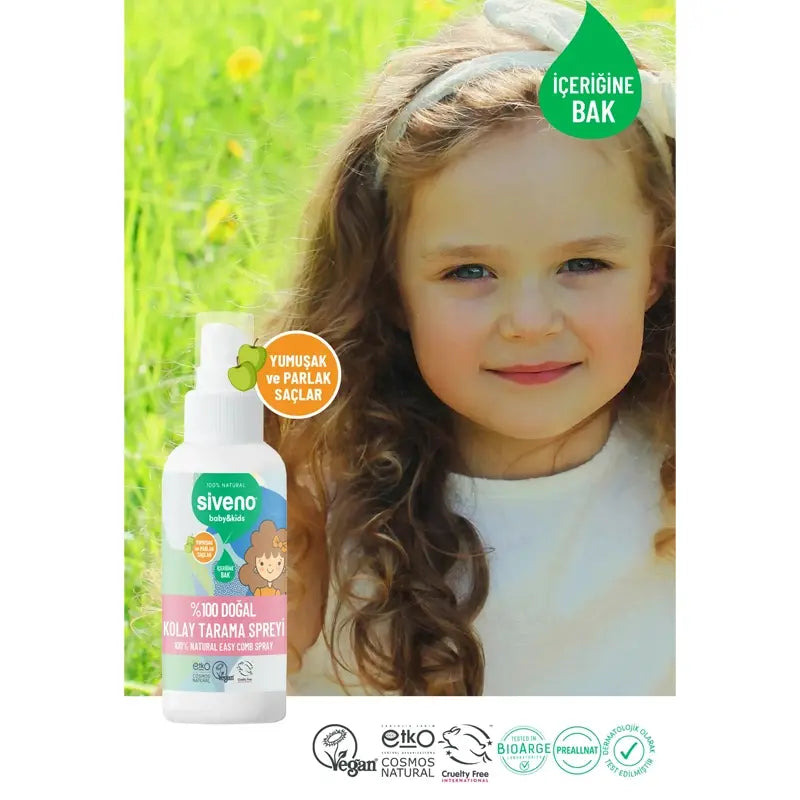 Siveno Baby & Kids Natural Detangling Spray with Green Apple 50ml