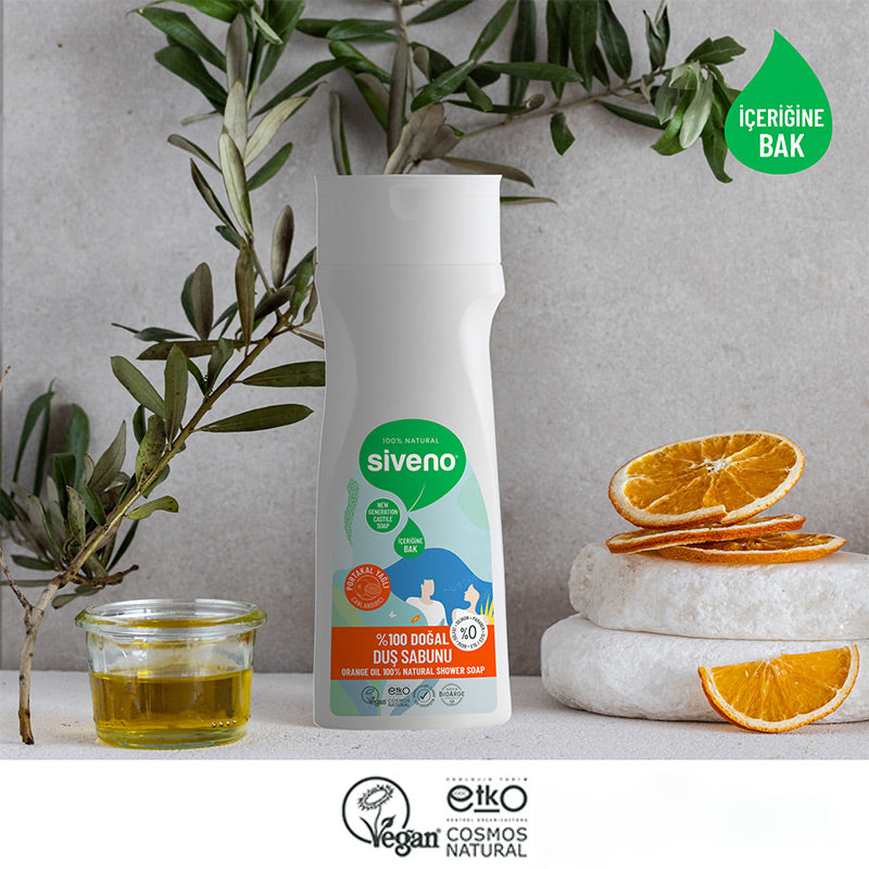 Siveno Orange Oil Natural Shower Soap for Refreshing Body Care 300 ml
