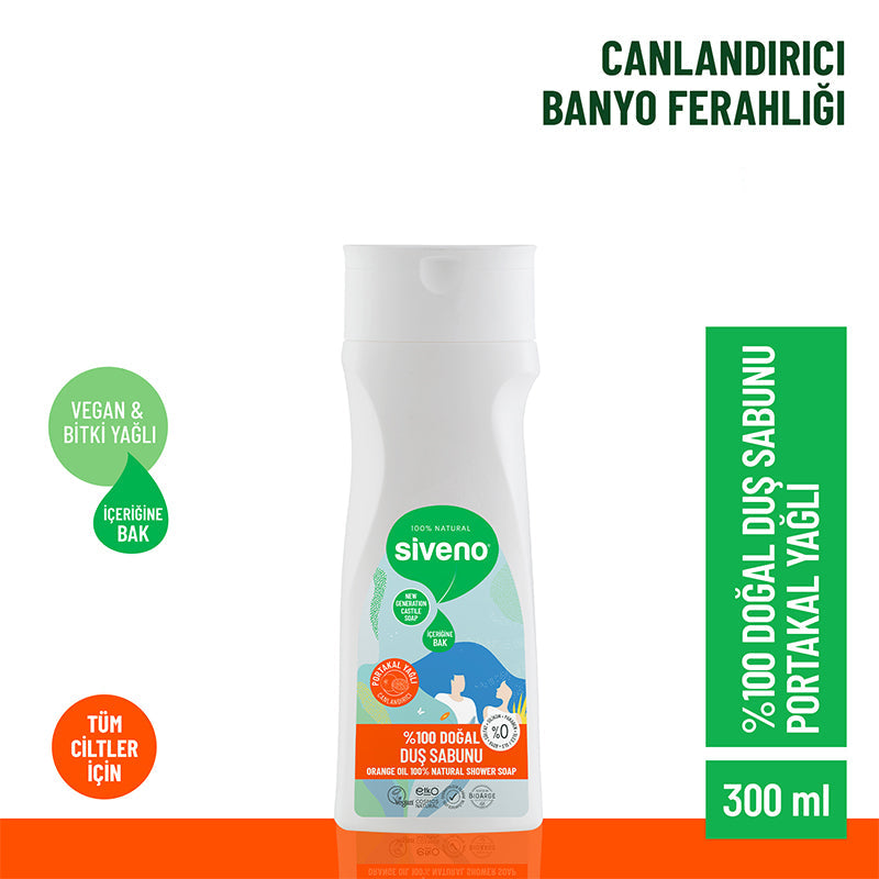 Siveno Orange Oil Natural Shower Soap for Refreshing Body Care 300 ml